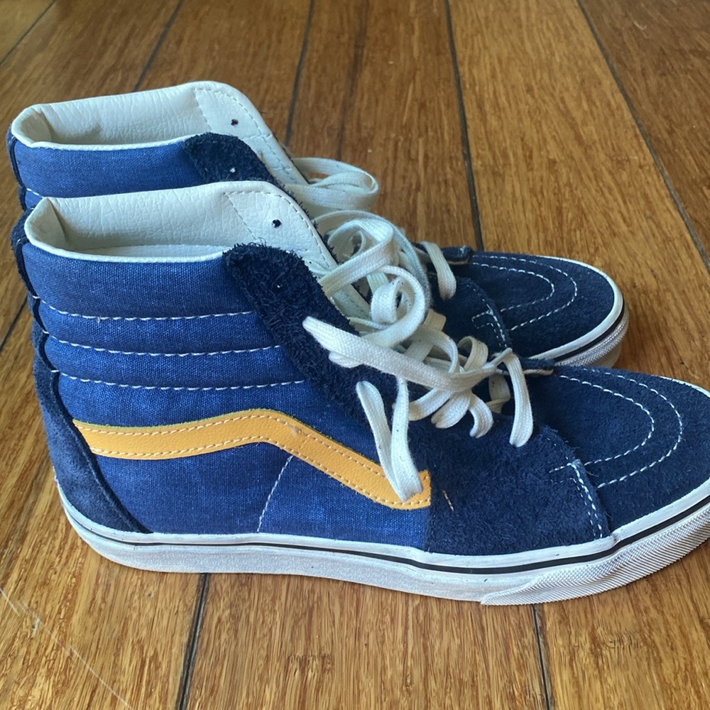 Vans High-Top Sneakers - Navy and Mustard